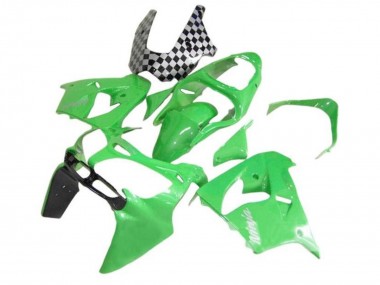 Mejores Carenados Moto Kawasaki ZX9R 2002-2003 - Verde Negro Checkered