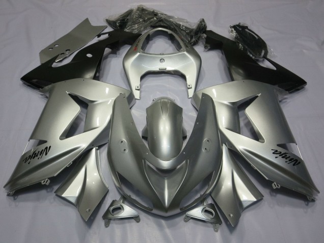 Mejores Carenados Moto Kawasaki ZX10R 2006-2007 - Plata Negro Mate