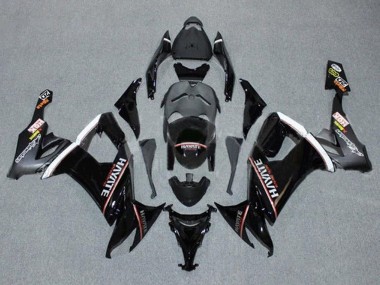 Mejores Carenados Moto Kawasaki ZX10R 2008-2010 - Negro Brillante Rojo Blanco Hayate