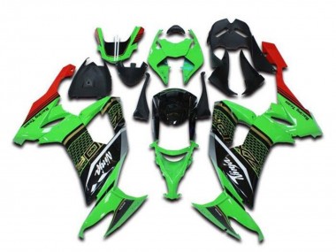 Mejores Carenados Moto Kawasaki ZX10R 2008-2010 - Verde Negro Rojo Blanco Honeycomb