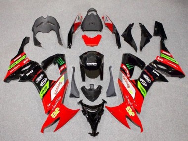 Mejores Carenados Moto Kawasaki ZX10R 2008-2010 - Rojo Verde Negro Amarillo