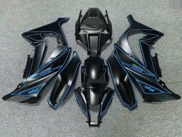 Mejores Carenados Moto Kawasaki ZX10R 2011-2015 - Negro Mate Azul
