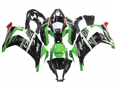 Mejores Carenados Moto Kawasaki ZX10R 2011-2015 - Verde Negro Blanco Rojo Raya Monstruo