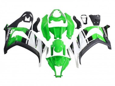 Mejores Carenados Moto Kawasaki ZX10R 2011-2015 - Verde Blanco Negro Raya