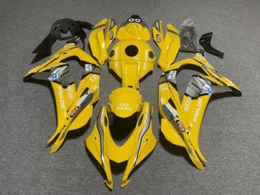 Mejores Carenados Moto Kawasaki ZX10R 2016-2020 - Amarillo Azul Blanco Trick Star EVA Racing