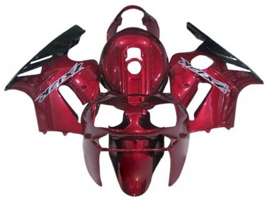 Mejores Carenados Moto Kawasaki ZX12R 2000-2001 - Rojo Caramelo Negro Blanco