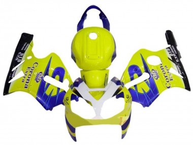 Mejores Carenados Moto Kawasaki ZX12R 2000-2001 - Amarillo Blanco Azul Corona Extra