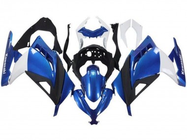 Mejores Carenados Moto Kawasaki EX300 2013-2024 - Blanco Azul Negro