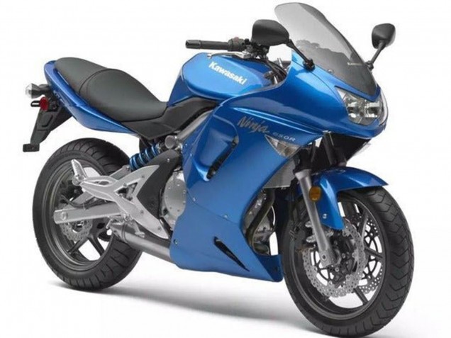 Mejores Carenados Moto Kawasaki Ninja 650 EX650 2006-2008 - Azul Chrome