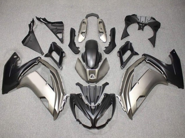 Mejores Carenados Moto Kawasaki Ninja 650 EX650 2012-2016 - Plata Negro Mate