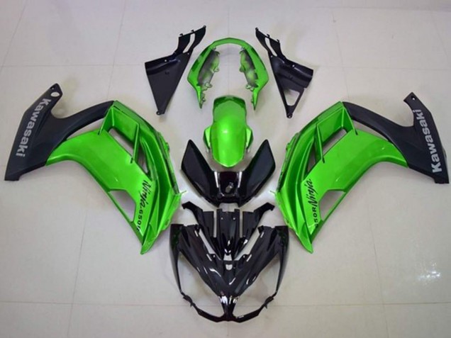 Mejores Carenados Moto Kawasaki Ninja 650 EX650 2012-2016 - Verde Negro Mate