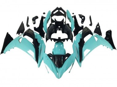 Mejores Carenados Moto Kawasaki Ninja 650 EX650 2017-2019 - Azul Claro Negro