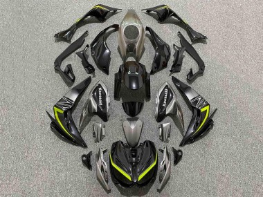 Mejores Carenados Moto Kawasaki Z1000 2014-2019 - Negro Gris Amarillo