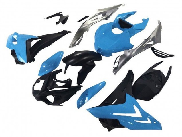 Mejores Carenados Moto BMW S1000R 2014-2016 - Azul Plata Negro Mate