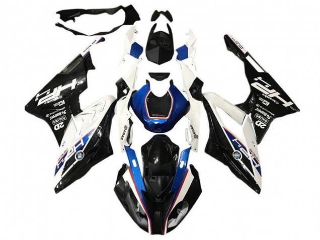 Mejores Carenados Moto BMW S1000RR 2015-2016 - Blanco Azul Negro Brillante HP