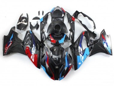 Mejores Carenados Moto BMW S1000RR 2017-2018 - Azul Rojo Falso FibraCarbono