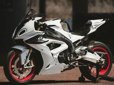 Mejores Carenados Moto BMW S1000RR 2017-2018 - Blanco Falso FibraCarbono