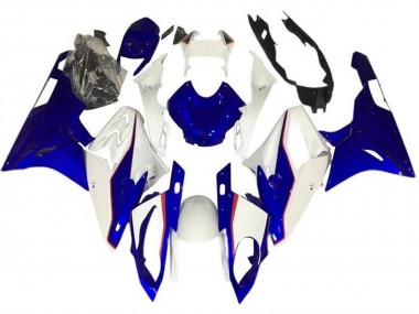 Mejores Carenados Moto BMW S1000RR 2017-2018 - Blanco Azul Rojo Pinstripe
