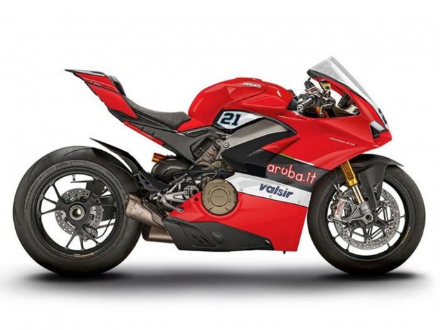 Mejores Carenados Moto Ducati Panigale V4 V4S 2018-2019 - Rojo Negro Blanco Valsir