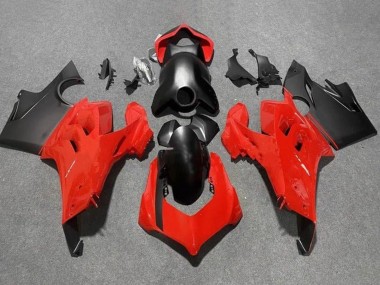 Mejores Carenados Moto Ducati Panigale V4 V4S 2020-2021 - Rojo Negro Mate