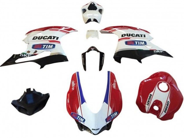 Mejores Carenados Moto Ducati 959/1299 2015-2020 - Blanco Rojo Azul Negro Brillante Tim
