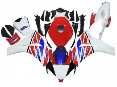 Mejores Carenados Moto Honda CBR1000RR 2008-2011 - Blanco Rojo Azul Negro Raya