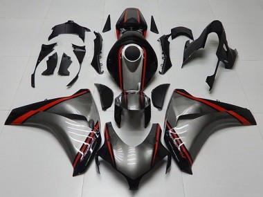 Mejores Carenados Moto Honda CBR1000RR 2008-2011 - Gris Rojo Negro Brillante Raya