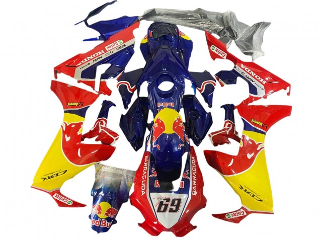 Mejores Carenados Moto Honda CBR1000RR 2017-2024 - Azul Amarillo Rojo Bull Hayden
