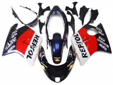 Mejores Carenados Moto Honda CBR1100XX Blackbird 1996-2007 - Rojo Blanco Azul Negro Brillante Repsol