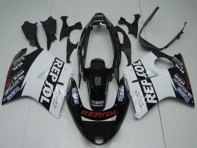 Mejores Carenados Moto Honda CBR1100XX Blackbird 1996-2007 - Negro Brillante Blanco Rojo Repsol