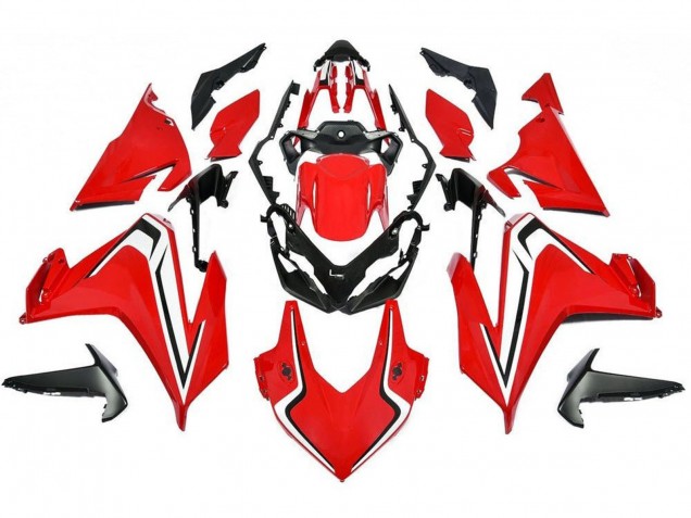 Mejores Kits Carenado Moto Honda CBR500R 2019-2021 - Rojo Blanco Negro