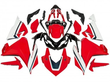 Mejores Carenados Moto Honda CBR500R 2019-2021 - Rojo Blanco Negro Raya
