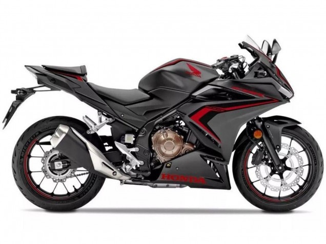 Mejores Carenados Moto Honda CBR500R 2019-2021 - Negro Mate Rojo Negro