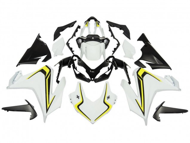 Mejores Carenados Moto Honda CBR500R 2019-2021 - Blanco Amarillo Negro