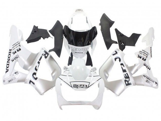 Mejores Carenados Moto Honda CBR900RR 929 2000-2001 - Blanco Plata Repsol