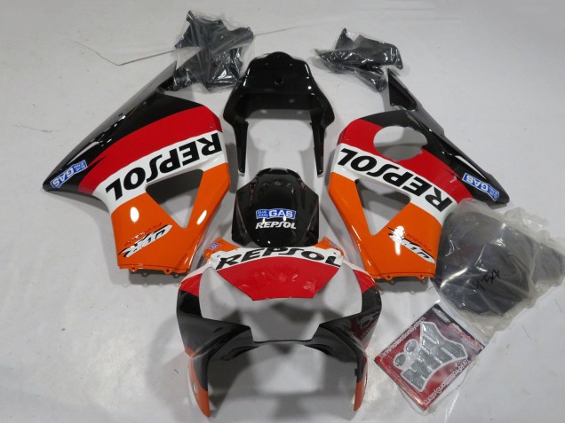 Mejores Carenados Moto Honda CBR900RR 954 2002-2003 - Naranja Blanco Rojo Negro Brillante Repsol