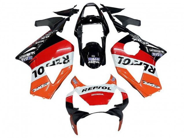 Mejores Carenados Moto Honda CBR900RR 954 2002-2003 - Blanco Naranja Rojo Negro Brillante Repsol