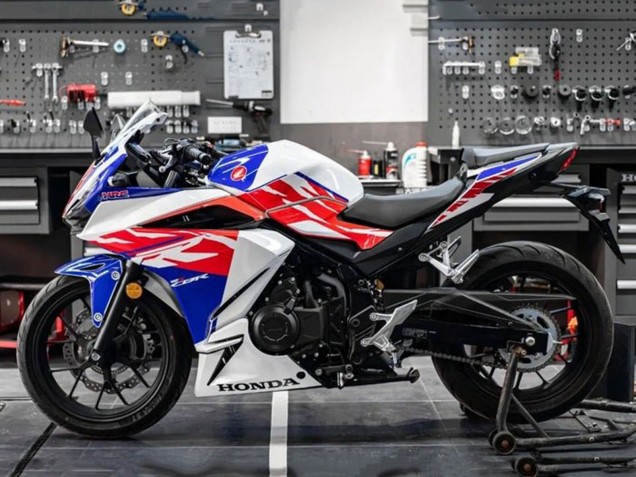 Mejores Carenados Moto Honda CBR400R 2022 - Blanco Rojo Azul