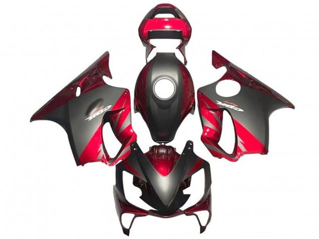 Mejores Carenados Moto Honda CBR600 F4i 2001-2003 - Rojo Negro Mate