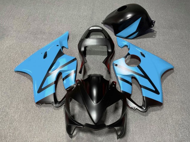 Mejores Carenados Moto Honda CBR600 F4i 2001-2003 - Azul Claro Negro Mate
