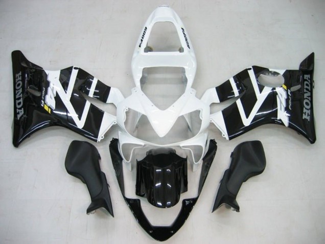 Mejores Carenados Moto Honda CBR600 F4i 2001-2003 - Blanco Negro Brillante