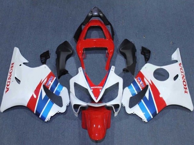 Mejores Carenados Moto Honda CBR600 F4i 2001-2003 - Blanco Rojo Azul