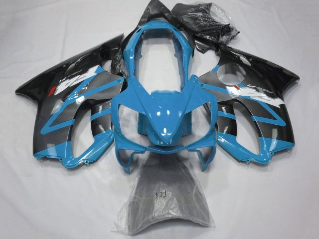 Mejores Carenados Moto Honda CBR600 F4i 2004-2007 - Azul Claro Gris Negro Brillante