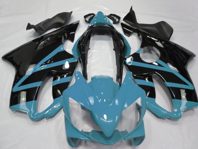 Mejores Carenados Moto Honda CBR600 F4i 2004-2007 - Azul Claro Negro Brillante