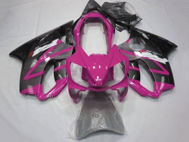 Mejores Carenados Moto Honda CBR600 F4i 2004-2007 - Rosa Gris Negro Brillante