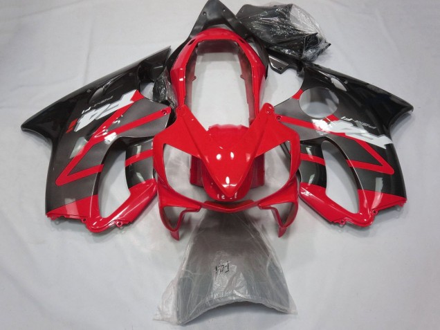 Mejores Carenados Moto Honda CBR600 F4i 2004-2007 - Rojo Gris Negro Brillante