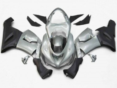 Mejores Carenados Moto Kawasaki ZX6R 2005-2006 - Plata Negro Mate