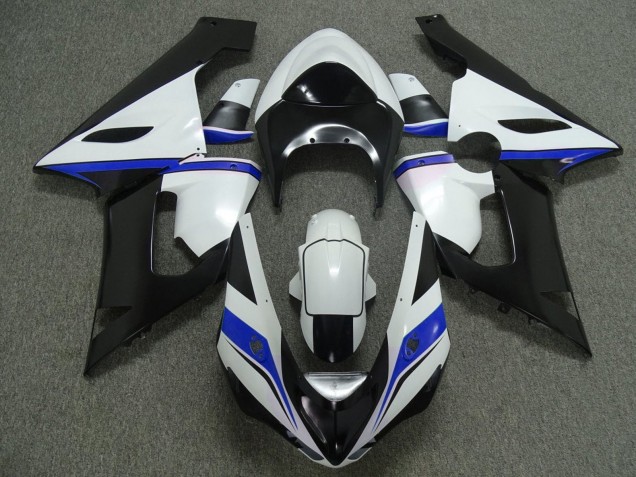 Mejores Carenados Moto Kawasaki ZX6R 2005-2006 - Blanco Negro Azul