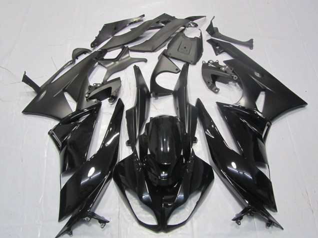 Mejores Carenados Moto Kawasaki ZX6R 2007-2008 - Negro Brillante Negro Mate
