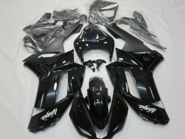 Mejores Carenados Moto Kawasaki ZX6R 2007-2008 - Negro Brillante Negro Mate Blanco Calcomanías